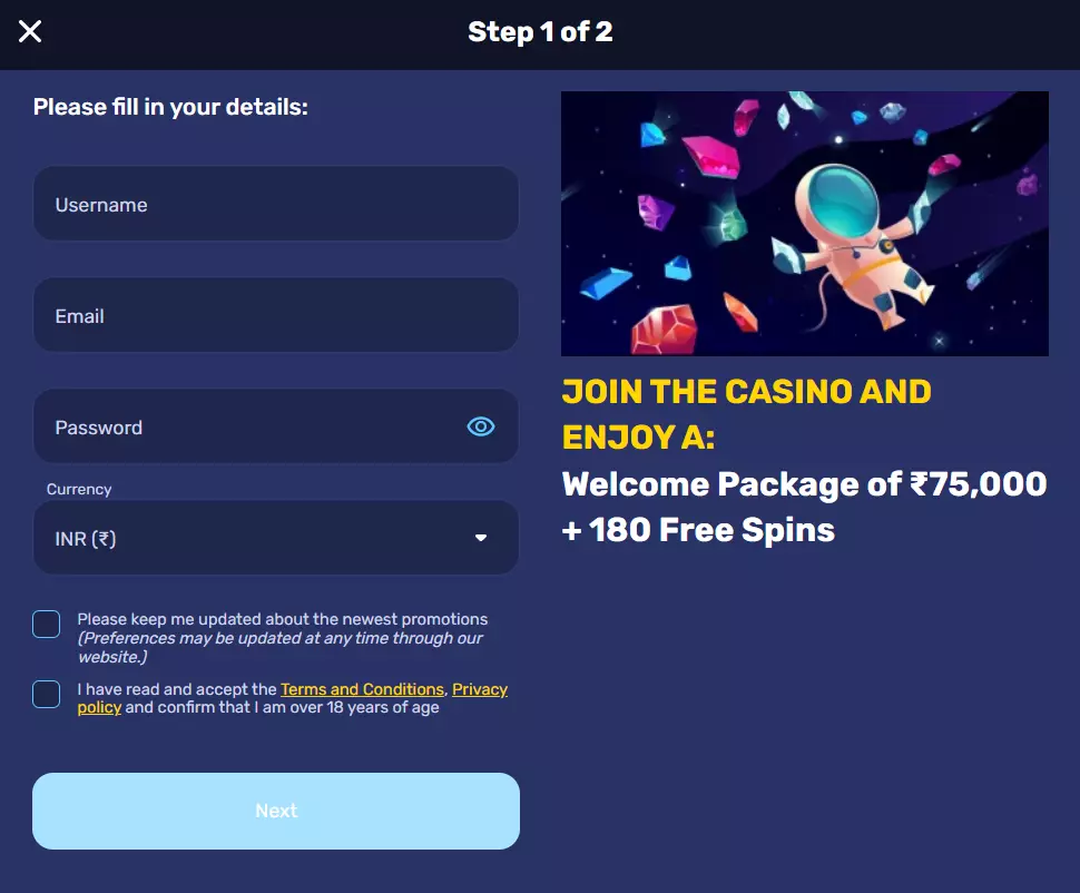 GalaxyNo Casino 2023 10 Registrations Page Of GalaxyNo